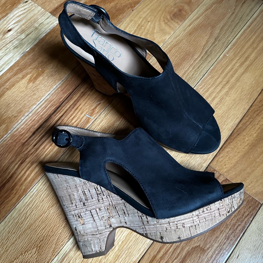 Franco Sarto Gabriel slingback wedge size 7.5 worn once